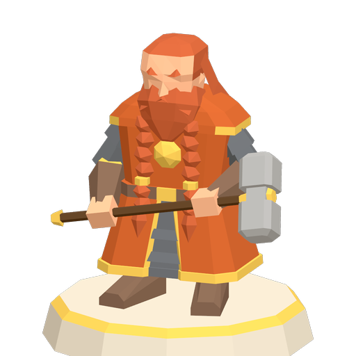 Hephaestus tower: red bearded smith with a hammer
